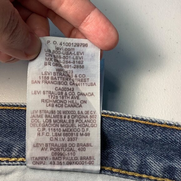 Levi’s 505 Men’s Straight Fit Blue Jeans 40x29 Classic Denim, GUC, Vintage Wash - Picture 11 of 12